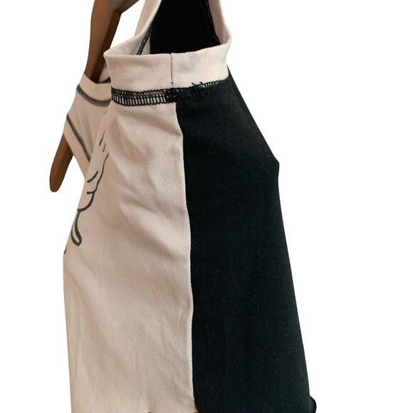 SHEIN cream/black cropped tank top with Eye and Hand graphic —size S - Picture 5 of 5